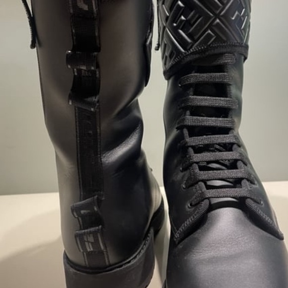 Fendi Leather Combat Boots - Picture 7 of 11
